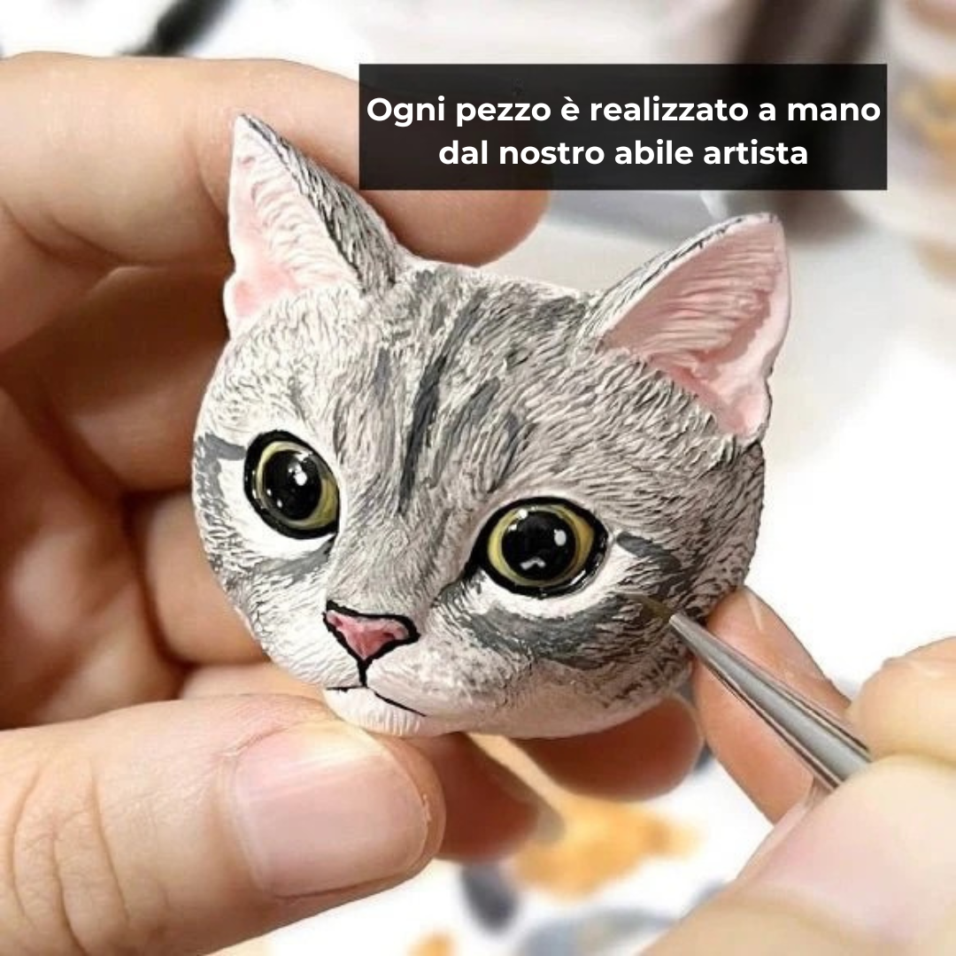 FORPETLOVERS™ | Statuetta personalizzata con testa di animale 3D magnetica