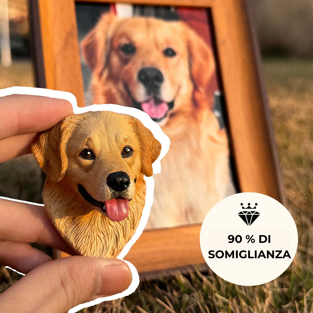 FORPETLOVERS™ | Statuetta personalizzata con testa di animale 3D magnetica