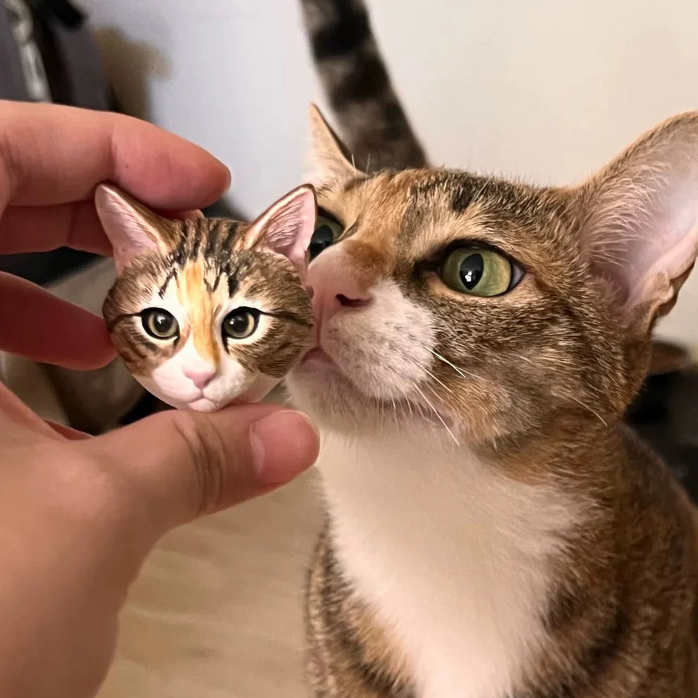 FORPETLOVERS™ | Statuetta personalizzata con testa di animale 3D magnetica