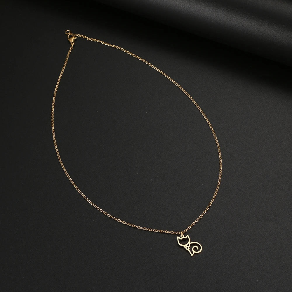 FORPETLOVERS™ | Collana Con Ciondolo A Forma Di Gatto
