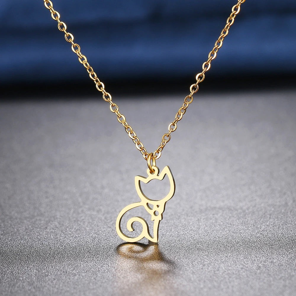 FORPETLOVERS™ | Collana Con Ciondolo A Forma Di Gatto