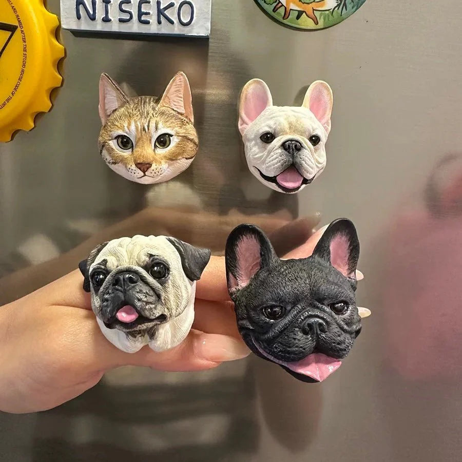 FORPETLOVERS™ | Statuetta personalizzata con testa di animale 3D magnetica