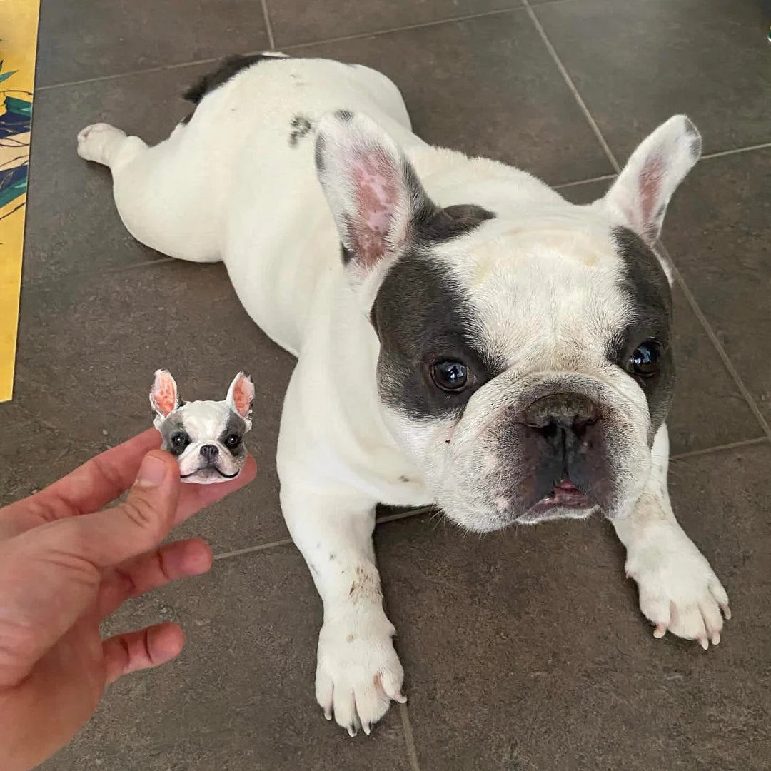FORPETLOVERS™ | Statuetta personalizzata con testa di animale 3D magnetica